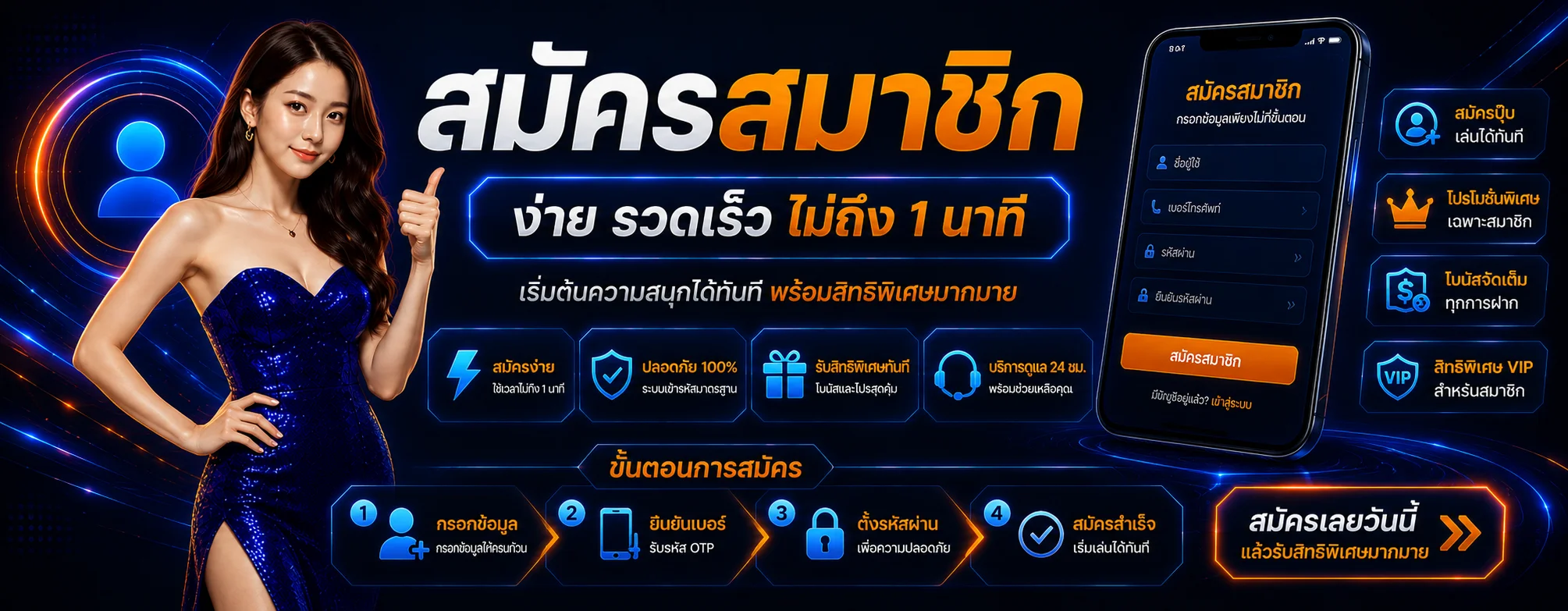 ขั้นตอนสมัครสมาชิก Hongplus ง่ายและรวดเร็ว